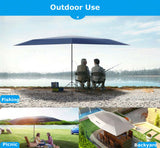 4.5m  Car Umbrella Tent Sunshade Manual Navy Blue
