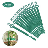 20pcs Adjustable Tree Climbing Reusable Plant Cable Ties Support Garden Horticulture Planting Supplies Clips